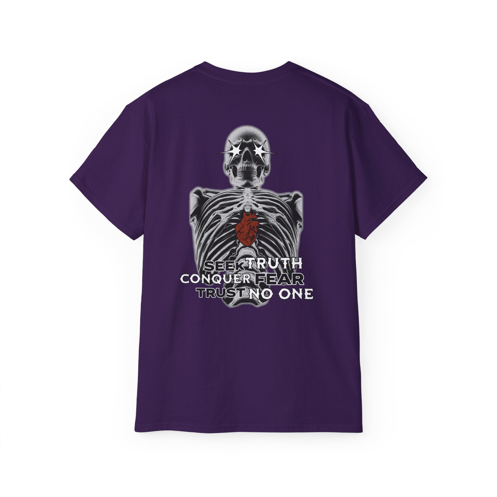 Exposed Heart - Unisex Cotton Tee (Back) - Damned Threads